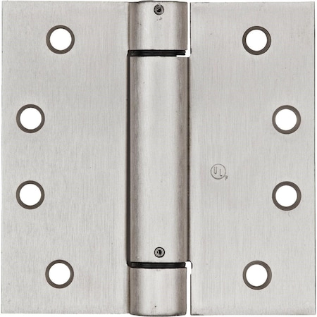 National 4 In. Satin Nickel Square Spring Door Hinge N350801